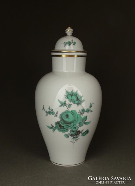 1E332 Antik fedeles Meisseni porcelán urna urnaváza 25 cm