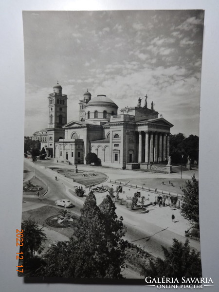 Régi postatiszta képeslap: Eger, Főszékesegyház (1963)
