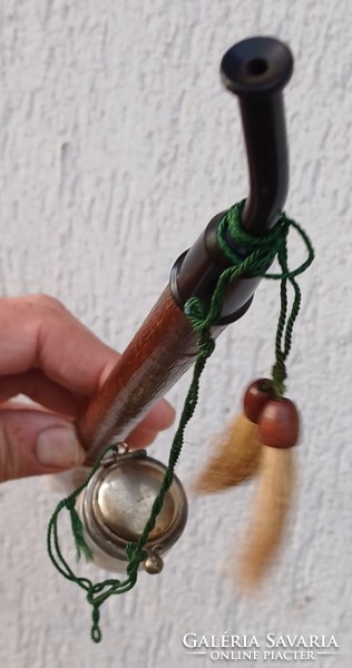 Antique tajték pipe, porcelain pipe. Pipe with stem, beautiful picture. Video !!!