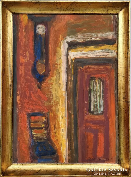 Krajcsovics Éva (1947 - ) Az Óra c. Képcsarnokos festménye Eredeti Garanciával!