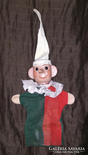 Hand puppet clown retro toy doll 30 cm