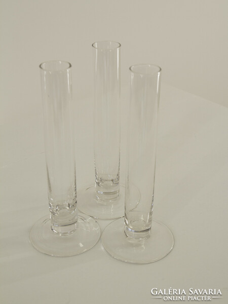 Glass vase, 3 glass tube vases