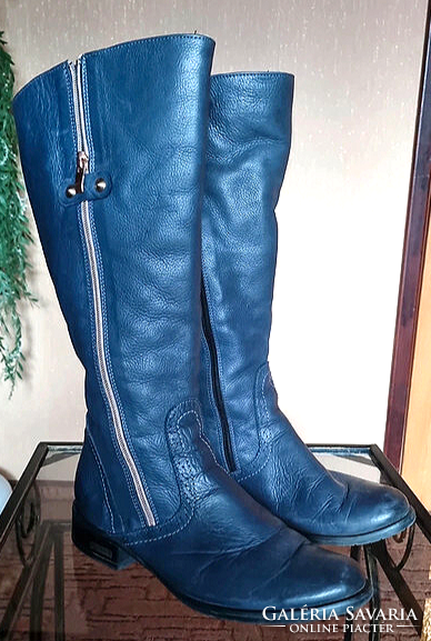 Wheat blue genuine leather boots 39 (bth: 25 cm)