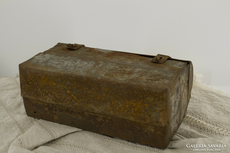 Old tool box, retro metal box