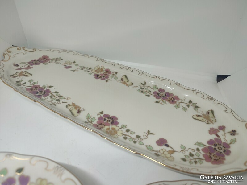 HIBÁTLAN! Zsolnay Pillangó mintás szendvicses/süteményes kínáló tál