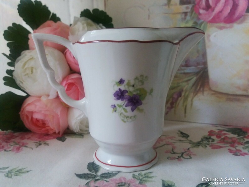 Violet Zsolnay jug and spout