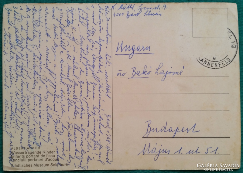 Old artist postcard, a. Anker: 