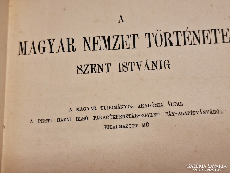 1900 Very rare! Gyula Mta-pauler: the history of the Hungarian nation until Saint Stephen - very beautiful!