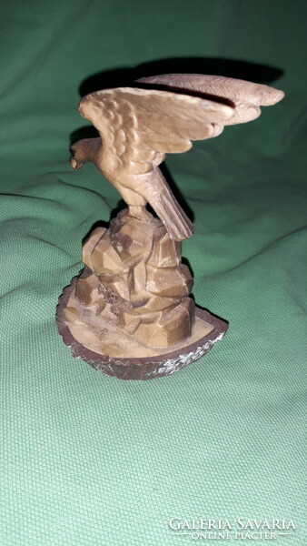 Antique wood carving Hungarian turul bird mini statue beautiful preserved condition 12 cm according to the pictures