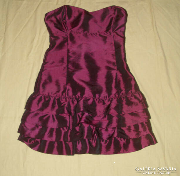 Purple burgundy strapless dress 8 bay 2 brace h: 68 cm mb: 74-90 cm