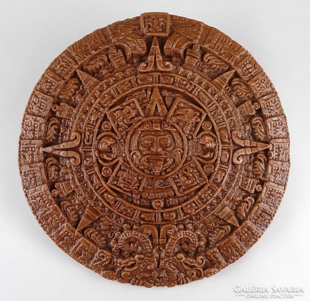 1P731 Mayan calendar ceramic wall decoration 27 cm