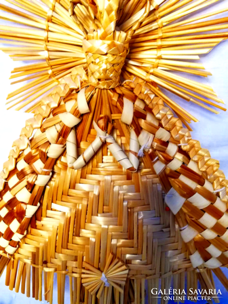 Mariazelli, 32 cm!!!kézműves szalma Madonna karácsonyfa dísz