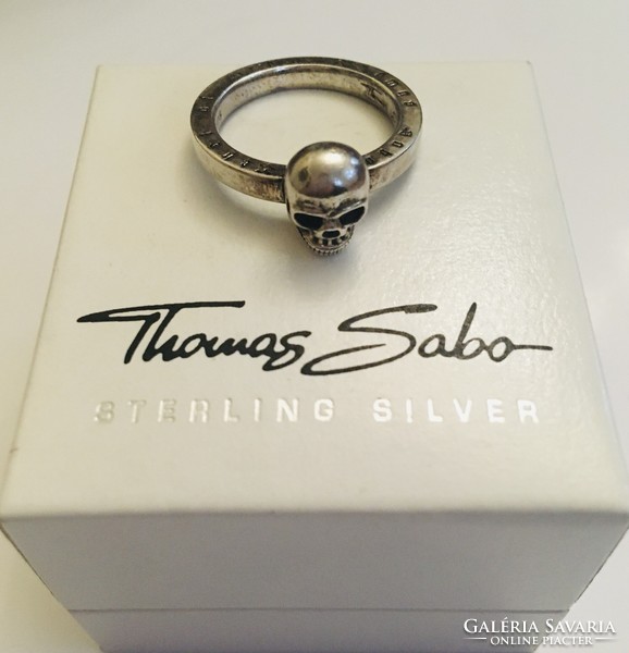 Thomas Sabo Ezüst Gyűrű Halálfejes 54-es Méret Dobozában