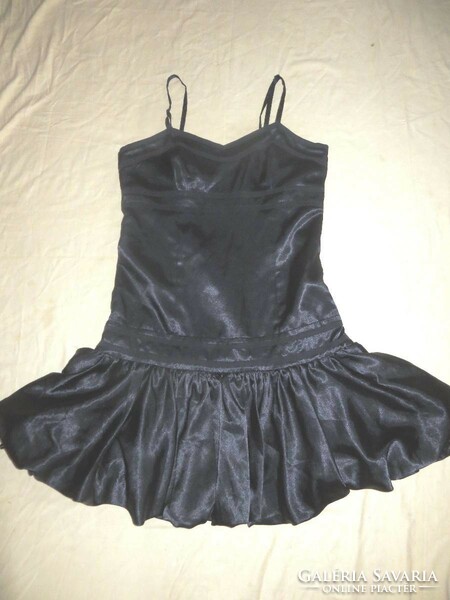 Black silk dress onion hem for 158 cm new look
