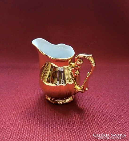 Es Bavarian German porcelain richly gilded milk cream pouring gold Christmas decoration