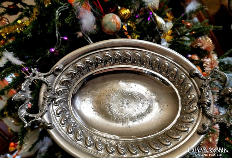 Art Nouveau silver-plated bowl