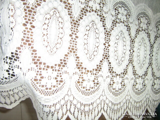 Beautiful vintage wide lacy curtain
