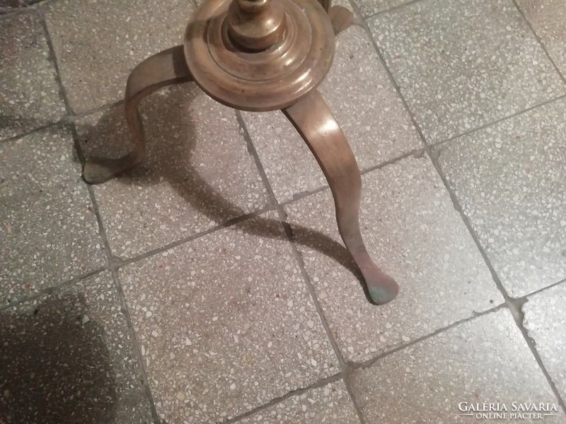 Old copper floor lamp body