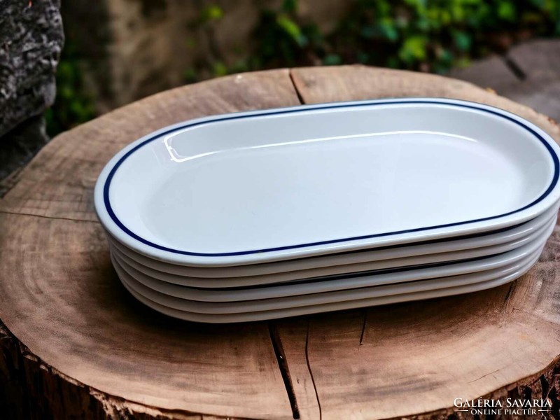 Alföldi porcelain blue striped roasting dish 32 cm