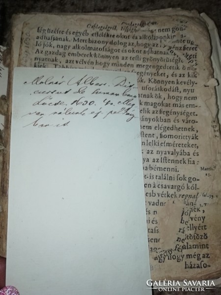 Book rarity with certificate Szenczi miller Albert. 1630 Lőcse