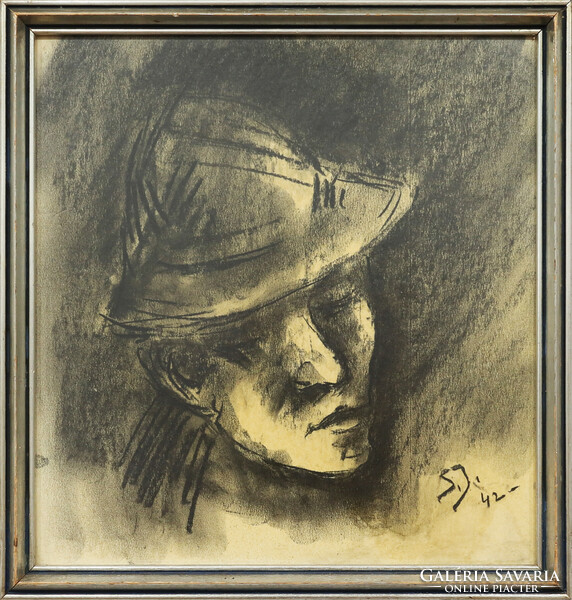 János Schadl - self-portrait (1942)