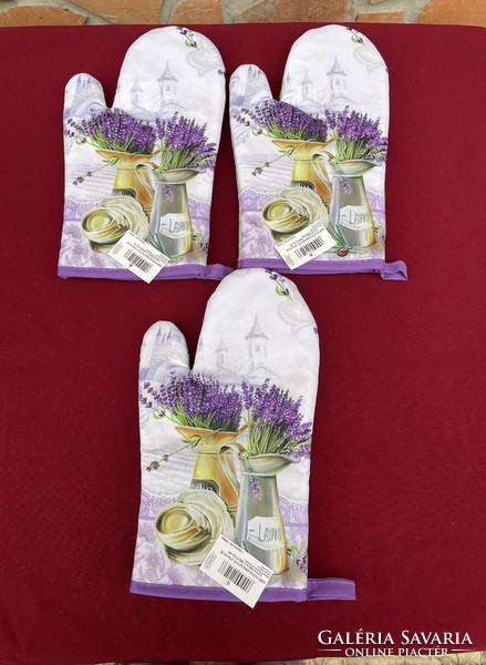 Beautiful new lavender floral oven gloves for Christmas gifts