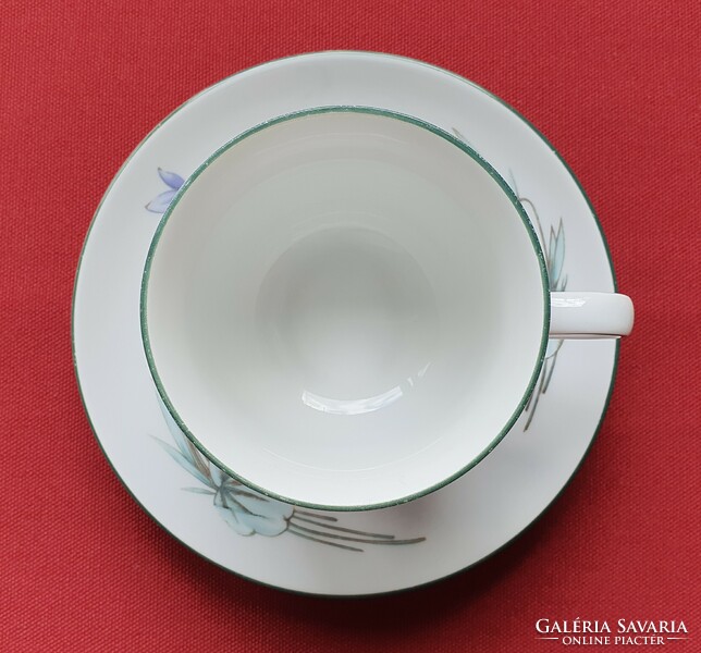 Winterling Röslau Bavaria német porcelán kávés teás szett csésze csészealj árvácska virág mintával