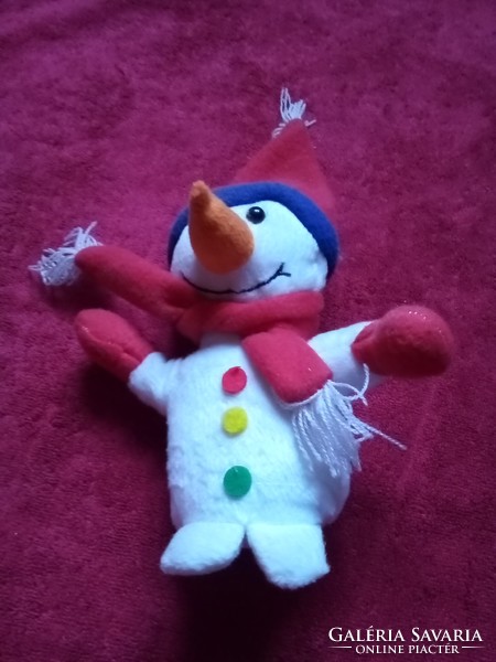 Plush snowman Christmas decoration