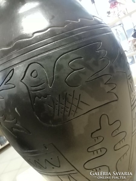 Fekete kerámia nagyméretű váza