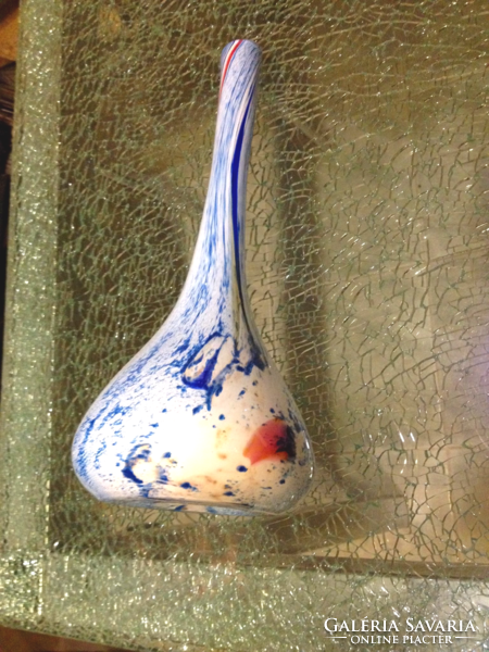 Muranoi üveg magas váza 30 cm
