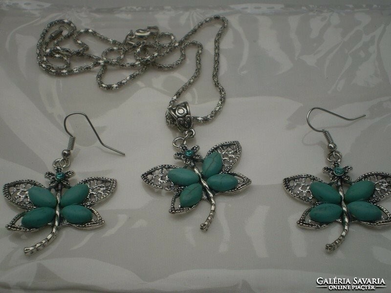 Last sale, turquoise butterfly set