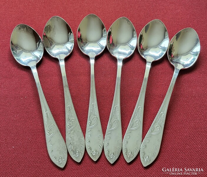 Met silver colored metal teaspoon tea coffee spoon set in original box