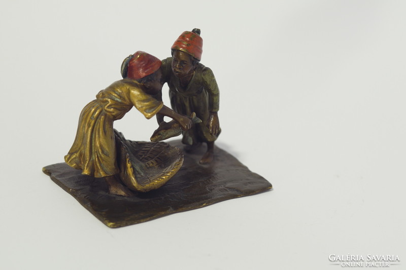 Cold-painted Viennese bronze figure