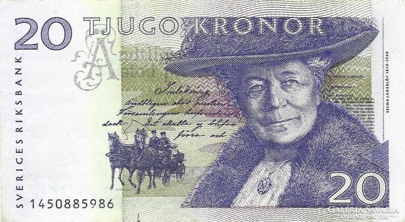 20 kronor korona 1997-2002 Svédország 2.