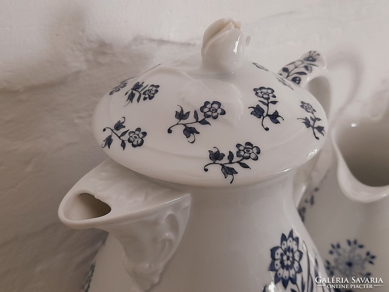 Antik kézzel festett rózsafogós porcelán kávés/teás készlet