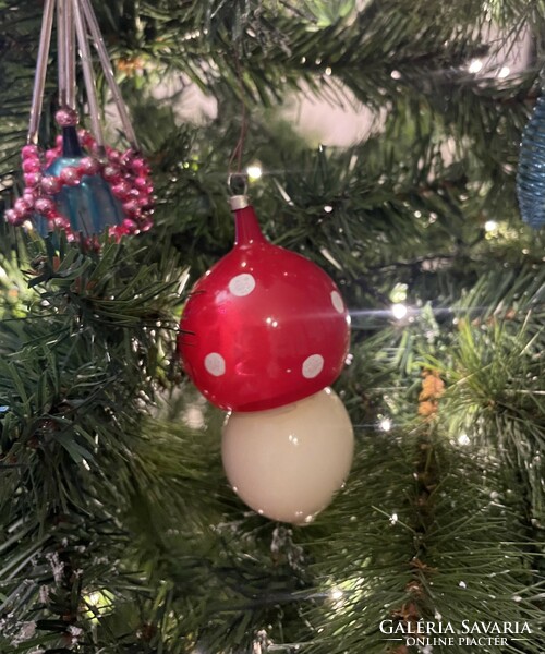 Christmas tree decoration - retro large mushroom