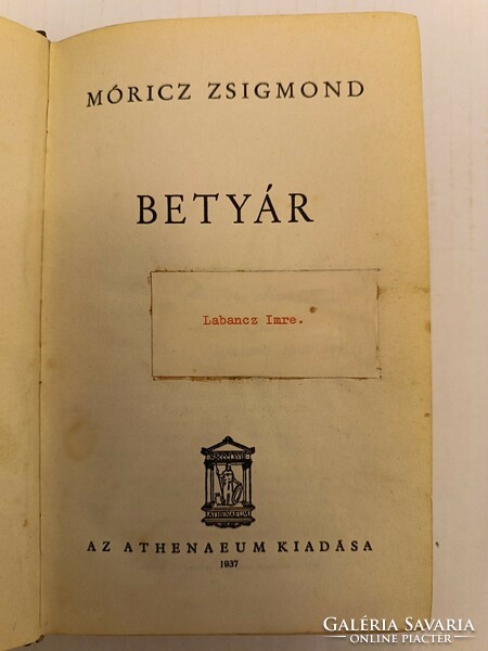 Móricz Zsigmond: Betyár 1937 I. Kiadás