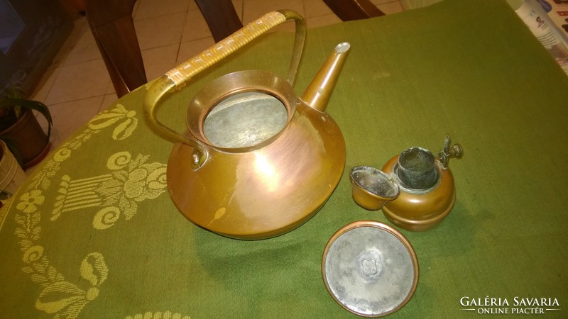 Bargain price! Turkish cafe-tea set forged table with stand copper pot m 138 cm