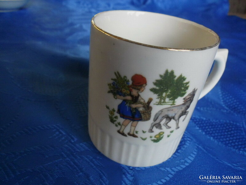 Little Red Riding Hood and the Wolf fairy tale cup