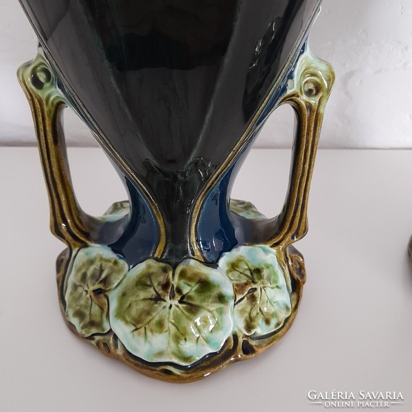 Jugendstil nagyméretű váza pár, 39 cm