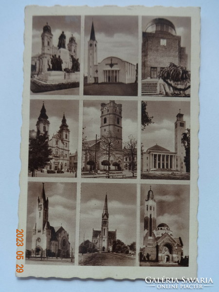Old postal Weinstock postcard: details of the church in Debrecen
