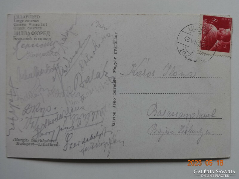 Old postcard: Lillafüred, Nagyvísés (1938)