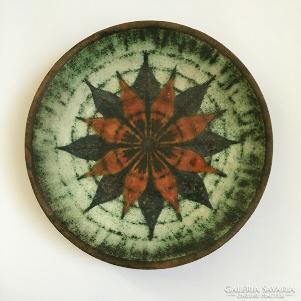Simó Ágoston ceramics, decorative bowl, wall plate