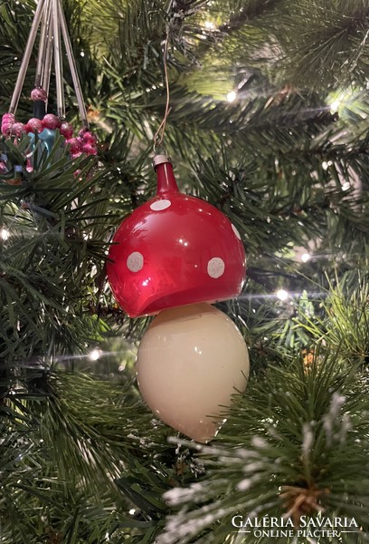 Christmas tree decoration - retro large mushroom