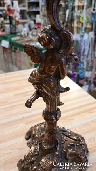 Angelic copper candle holder