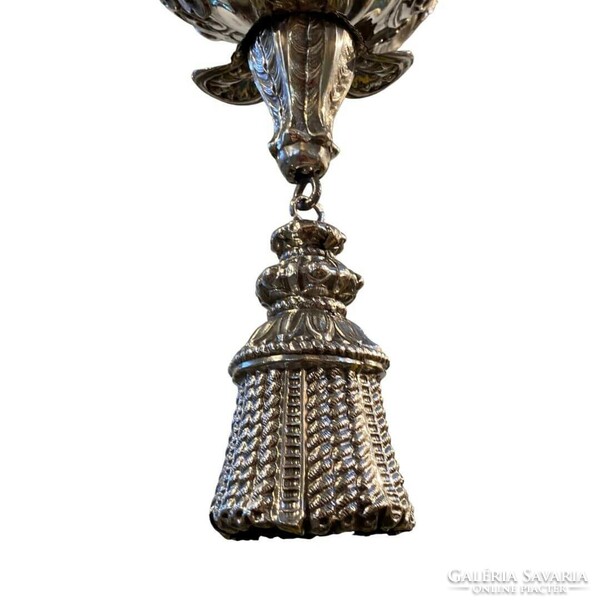 Silver church hanging oil lamp - ez358