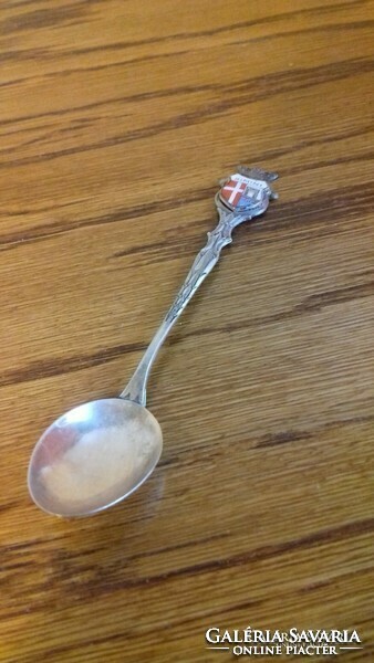 Silver spoon with enamel decoration