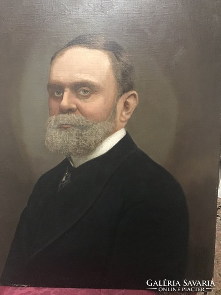 Benczúr Gyula :Szakállas férfi portréja 69x55,5 cm olaj, vászon