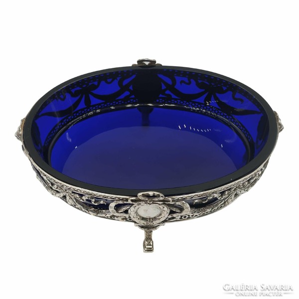 Empire blue glass offering - ez305