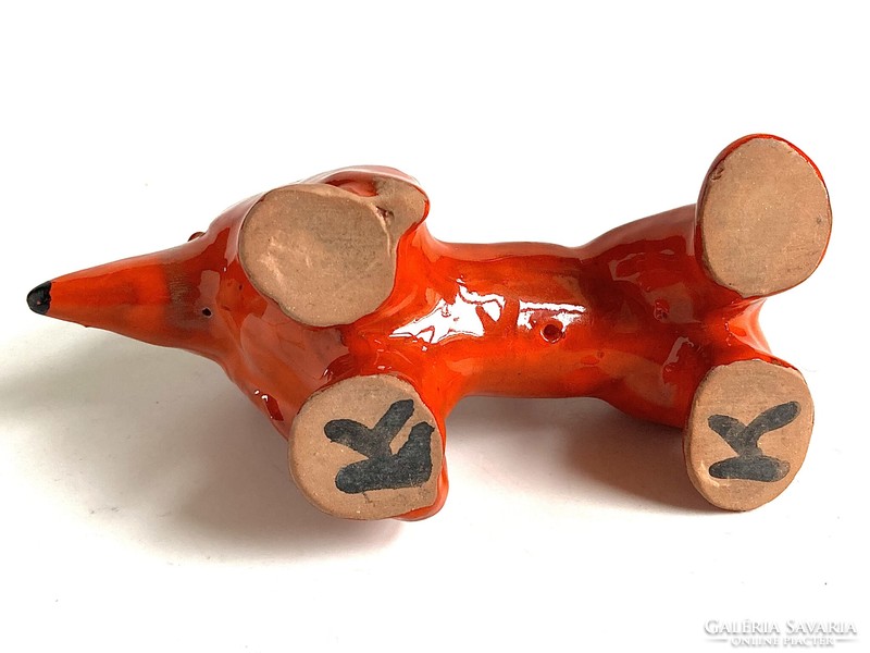 Gardener's ceramic dachshund, dachshund dog